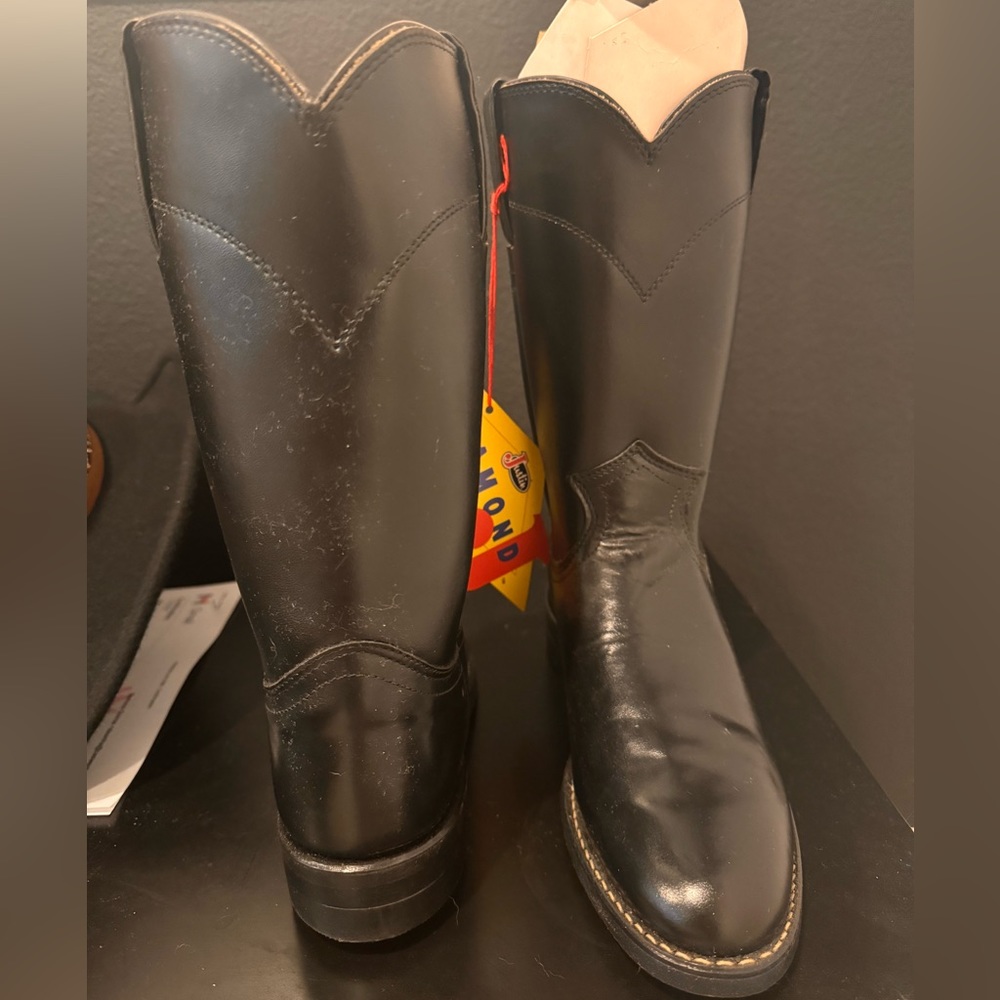 Justin diamondback leather Roper boots